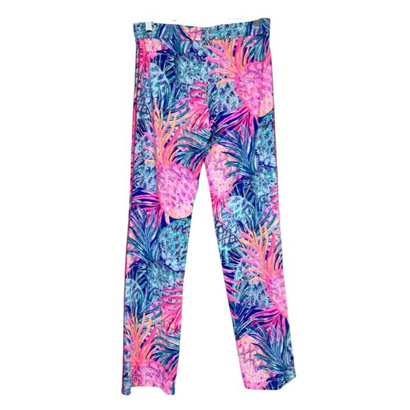 Lilly Pulitzer Luxletic Corso Pant UPF 50+ Borealis Blue Tropic Down Low Size S - Picture 2 of 8